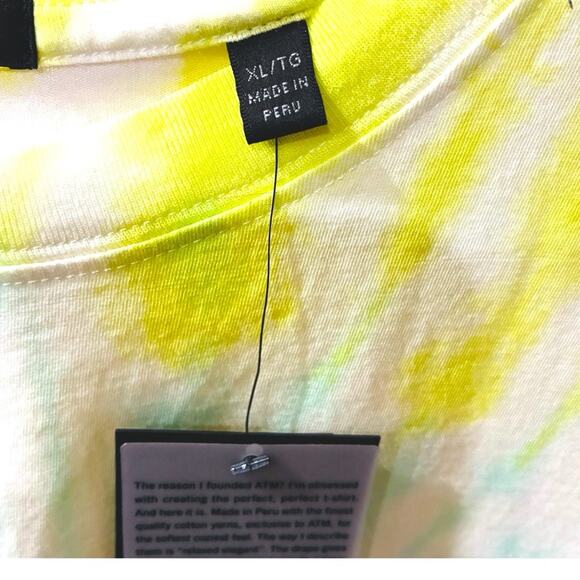 ATM Anthony Thomas Melillo Tie-Dye Tank Top - Yellow and Blue Size:  XL - Picture 5 of 7